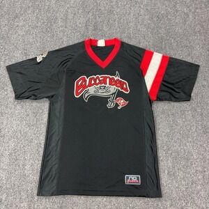 Vintage Tampa Bay Buccaneers Jersey Mens Medium Black NFL Football No Huddle